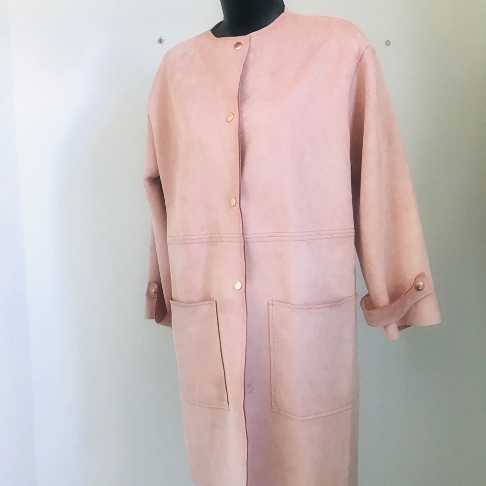 Zara Basic Faux Suede Coat